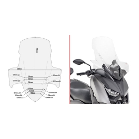 GIVI Front Windshield Yamaha X-Max 125-400cc 17-22