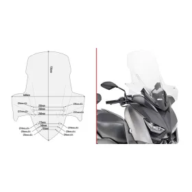 GIVI Front Windshield Yamaha X-Max 125-400cc 17-22