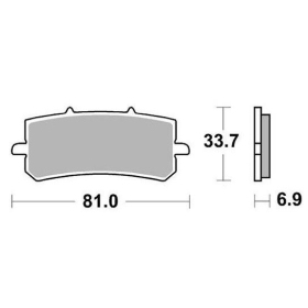 SBS Stabdžių trinkelės 962RST Racing Sintered Ohvale 190 GP2 2021-2023