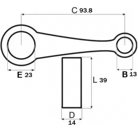 Connecting rod YAMAHA T50