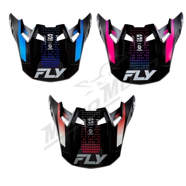 FLY RACING Formula S Carbon Protocol Peak - Black Carbon/Grey/Hi-Vis