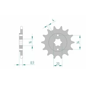 AFAM Steel Standard Front Sprocket 21300 - 520 12-14 teeth YAMAHA / HYOSUNG 200-250cc 90-13