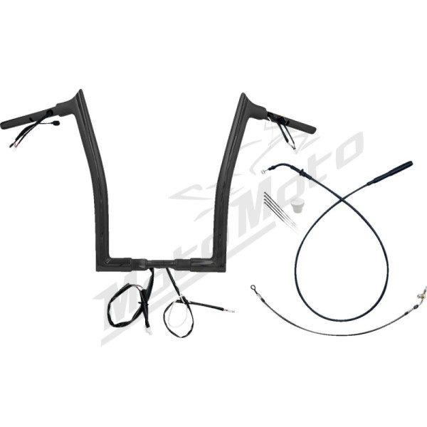FAT BAGGERS INC. Pointed Top Handlebar Kit Black 89x40.5cm Harley Davidson FLHX / FLHXS / FLTRX / FLTRXL 1868-1977 23-26