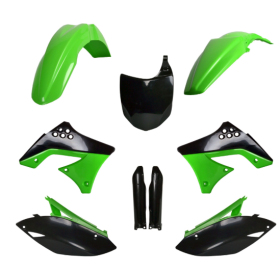POLISPORT Complete Body Kit Black / Green Kawasaki KX 250F 09-12