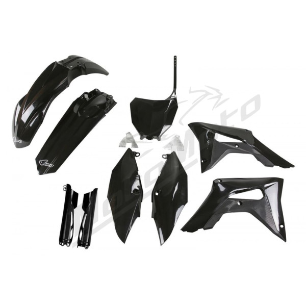 UFO Plastic set with fork guards black Honda CRF 250-450R 17-21