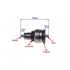 Starter bendix TGB 14+42teeth