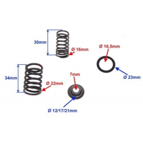 Valve spring, rubber, rentainer kit GY6