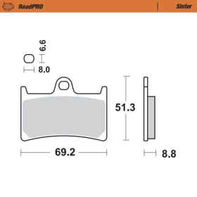 MOTO-MASTER Roadpro Front Brake Pads Yamaha BT / FJR / FZS / MT / CXV / XT / YZF-R / XV 125-1900 89-26