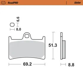 MOTO-MASTER Roadpro Front Brake Pads Yamaha BT / FJR / FZS / MT / CXV / XT / YZF-R / XV 125-1900 89-26