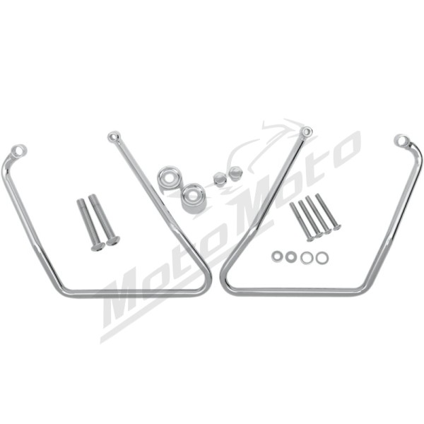 DRAG SPECIALTIES Chrome Saddlebag Support Brackets Harley Davidson XL / XLH 883-1200cc 94-03