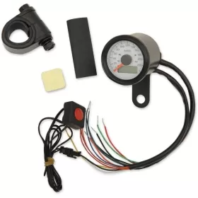 DRAG SPECIALTIES Universal 1-7/8" Programmable Metric Speedometer with Indicator Lights
