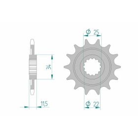 AFAM Steel Standard Front Sprocket 43400 - 520 13-14 teeth SHERCO SE 450-510cc 04-11