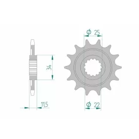 AFAM Steel Standard Front Sprocket 43400 - 520 13-14 teeth SHERCO SE 450-510cc 04-11