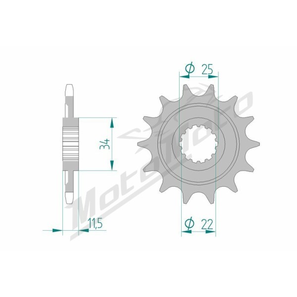 AFAM Steel Standard Front Sprocket 43400 - 520 13-14 teeth SHERCO SE 450-510cc 04-11