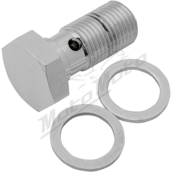 DRAG SPECIALTIES Universal Chrome Steel Banjo Bolt M11 x 1.0