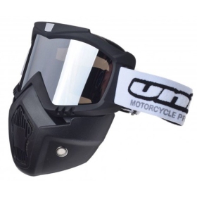 Off Road Goggles with mask UNIT (silver lens)