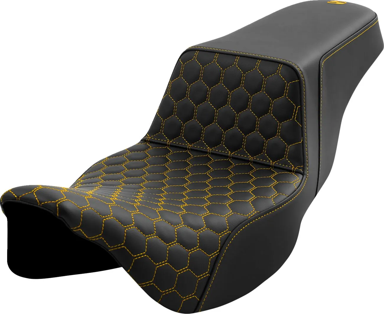 SADDLEMEN "Honeycomb Step-Up" sėdynė Geltona Harley Davidson FLH / FLHR / FLHRC / FLHRXS / FLHT / FLHTCU / FLHX / FLTRX / FLTRXSE 1584-1923cc 08-23