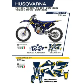 UFO Plastics and stickers set with fork guards Husqvarna TC / FC 125-450 19-22