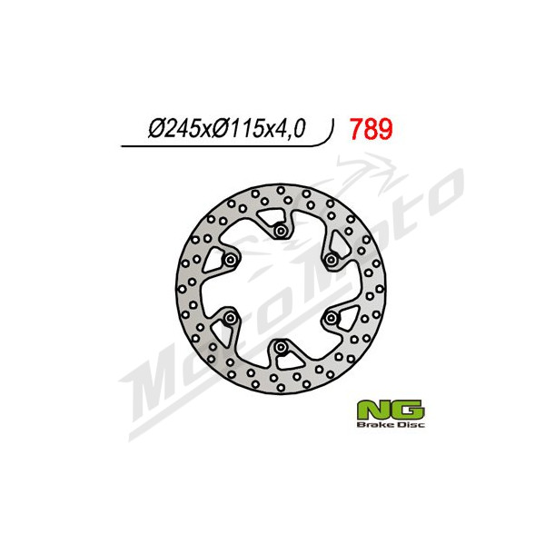 NG BRAKES Rear Fixed Brake Disc 245mm Suzuki / Yamaha 125-450cc 88-17