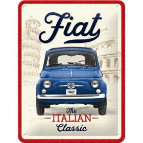 Metal tin sign FIAT 500 CLASSIC 15x20