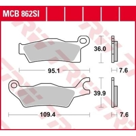 TRW SI Series Sindered Off-Road Brake Pads Can Am Maverick Turbo / Outlander / Renegade 450-1000cc 12-23
