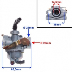 Karbiuratorius 13mm HONDA PC (Mech. Pariebintojas) prisukamas 