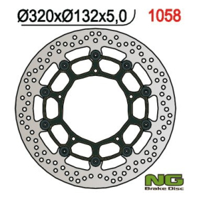 NG BRAKES Front Floating Brake Disc 320mm Yamaha FZ1 / MT / XVS / YZF 600-1300cc 04-24