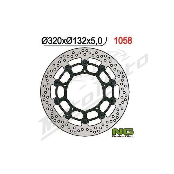 NG BRAKES Front Floating Brake Disc 320mm Yamaha FZ1 / MT / XVS / YZF 600-1300cc 04-24