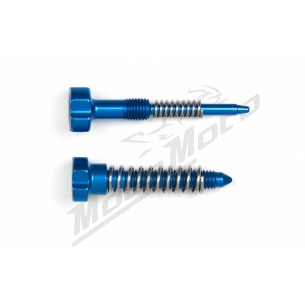 S3 Enduro Carburetor Adjuster Screws Idle + Air + Springs Blue
