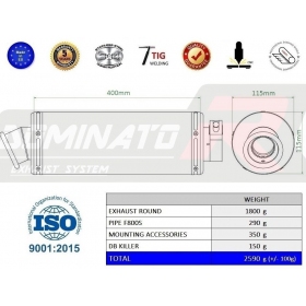 Duslintuvo bakelis Dominator Round BMW F800S 2006-2012