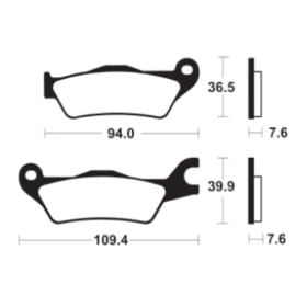 TECNIUM stabdžių trinkelės MA451 Suzuki GSX-R 125cc 18-24