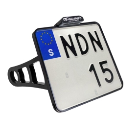 HEINZ BIKES Ø25.4 License Plate Side Mount 150x170mm Harley Davidson FLD / FXD / FXDL / FXDWG / FXDC 1450/1800 06-17