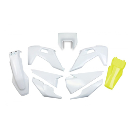 UFO Plastic kit white / yellow Husqvarna TE / FE 150-450 20-23