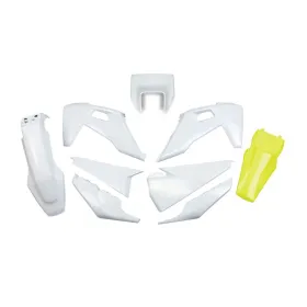 UFO Plastic kit white / yellow Husqvarna TE / FE 150-450 20-23