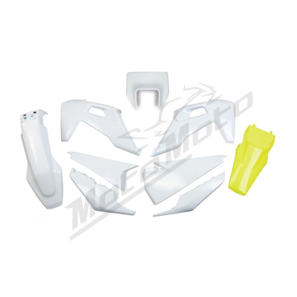 UFO Plastic kit white / yellow Husqvarna TE / FE 150-450 20-23