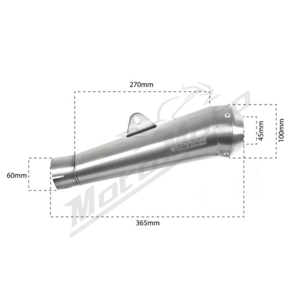 SPARK GP-STYLE Slip-On Universal Muffler (length 365mm) Ø60mm