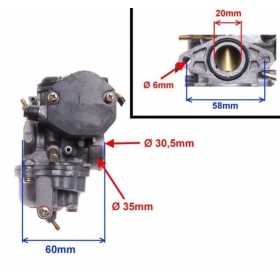 Carburetor 56001 SUZUKI / MORINI 12mm (Electric choke) (screwed on)