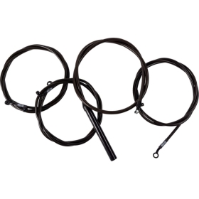 LA CHOPPERS Complete Midnight Braided Handlebar Cable/Brake Line Kit Harley Davidson 1868-1977 23-26