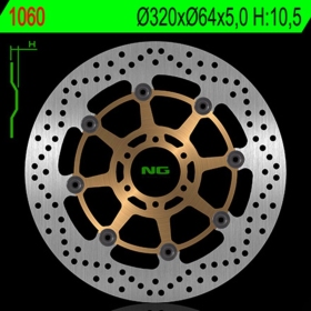 NG BRAKES 1060 priekinis dešinė plaukiojantis stabdžių diskas APRILIA / BMW / BENELLI / BIMOTA / CAGIVA / DUCATI / KTM / LAVERDA / MOTO GUZZI / MOTO MORINI / YAMAHA