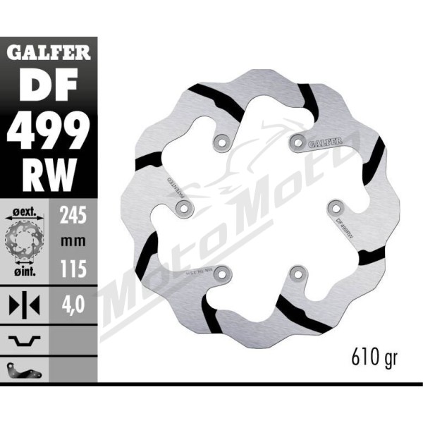 GALFER BRAKE ROTOR FIXED WAVE GROOVEDYamaha WR / YZ 125-450cc 02-23