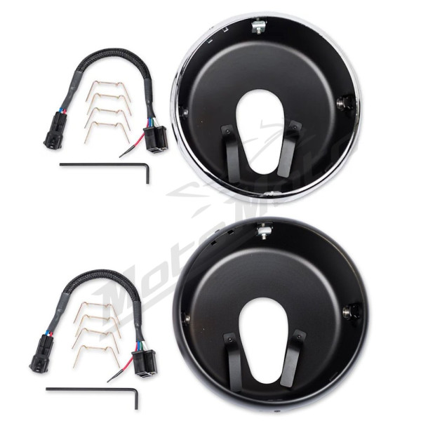 J.W. SPEAKER Priekinių žibintų adapterio rinkinys Moto Guzzi Bellagio / Breva / California / Griso / Nevada / V11 / T3 / Strada / V7 350-1200