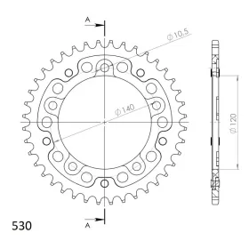 Supersprox Stealth Rear sprocket Gold 