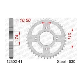 AFAM Steel Standard Rear Sprocket 530 41 teeth YAMAHA RD 250 80-82