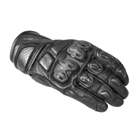 GARETH Fighter Leather Gloves Black