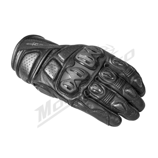 GARETH Fighter Leather Gloves Black