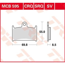 TRW All Round Sintered MCB595 Metal Brake Pads Indian / MZ / Suzuki / Triumph / Yamaha 250-2300cc 88-18
