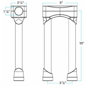 BILTWELL Murdock O/S Risers 25,5 cm