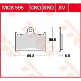 TRW All Round Sintered MCB595 Metal Brake Pads Indian / MZ / Suzuki / Triumph / Yamaha 250-2300cc 88-18