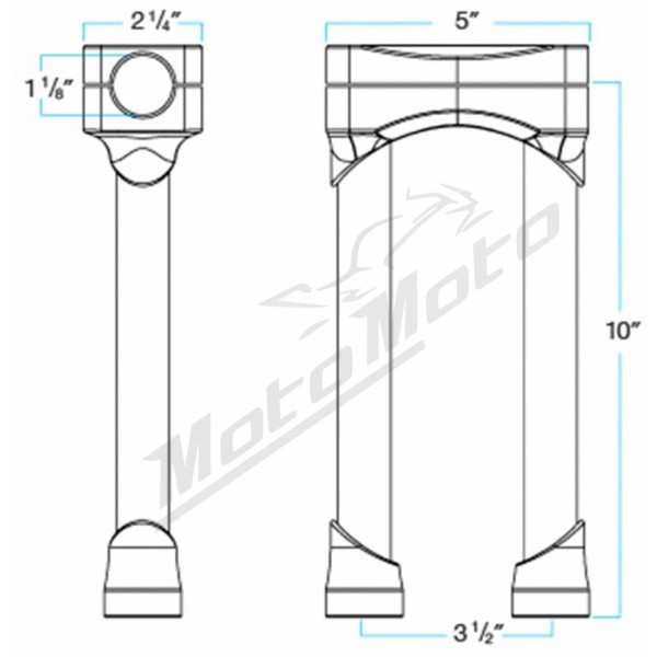 BILTWELL Murdock O/S Risers 25,5 cm