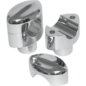 LA CHOPPERS Hefty Smooth Handlebar Risers for 1-1/4" Handlebars 32mm +38,1mm 2pc.